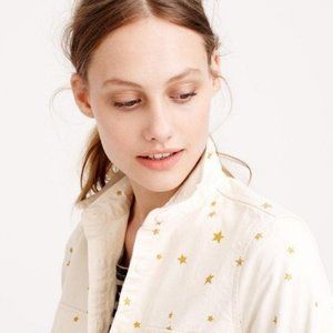 J Crew Gold Star Ecru Button Down Shirt